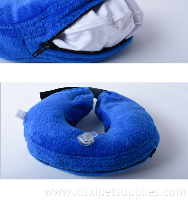 Dog Cat Protective Inflatable Collar Soft Pet Recovery Collar Does Not Block Vision E-Collar